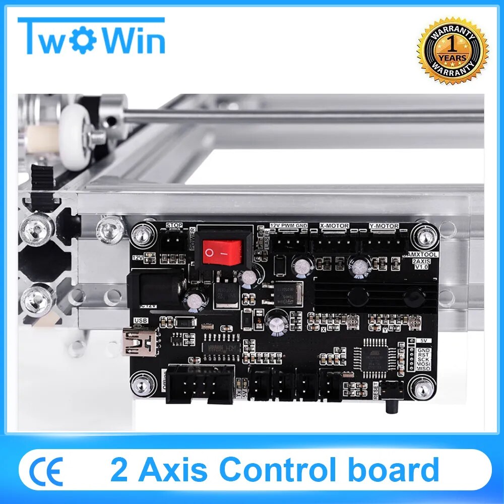 2Axis Laser Engraver Control Board Panel, GRBL USB Port Main Board