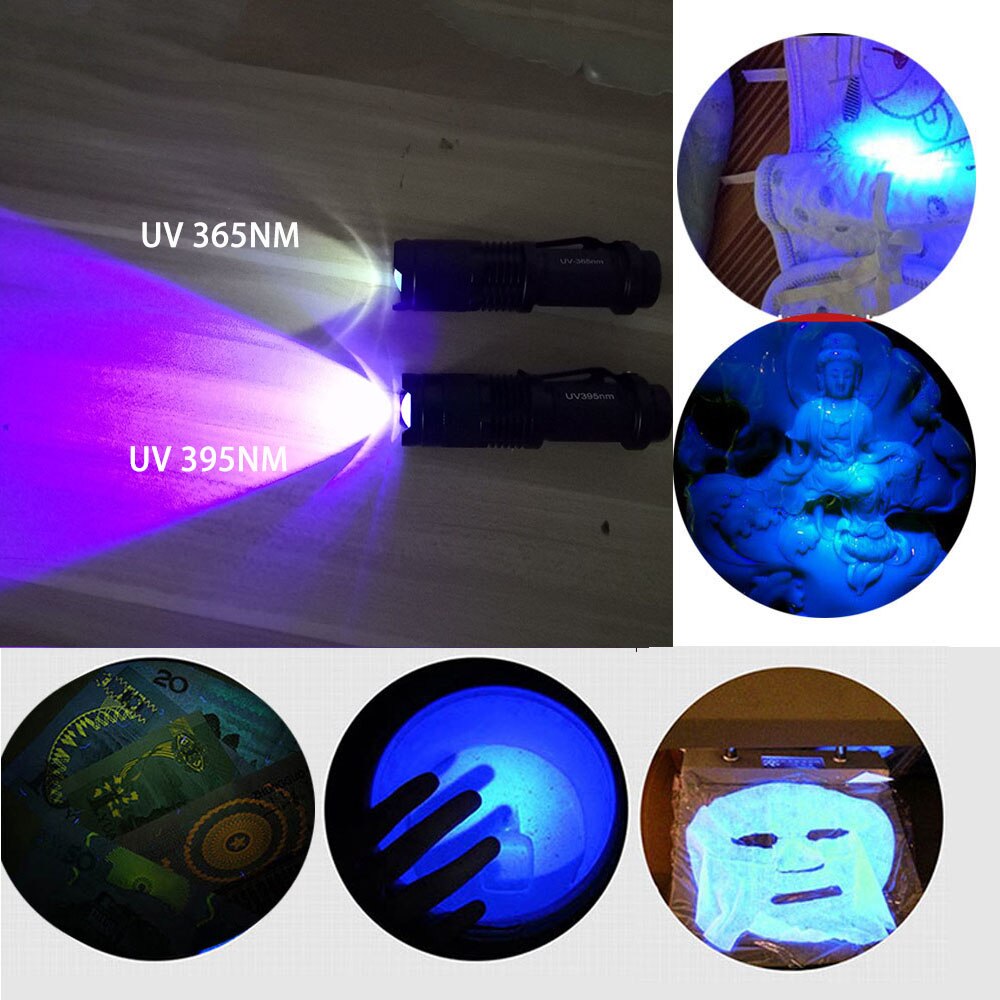 Tokeyla 51 LED UV Ultraviolet Flashlight - 395nM Blacklight For Inspection - Runs On 3x AA Batteries - Waterproof & Adjustable