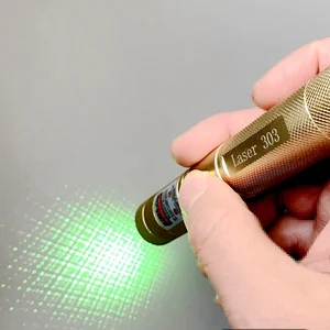 Laser 303 Green 532nm with Golden Color  Laser pointer  Powerful device laser Sight Light