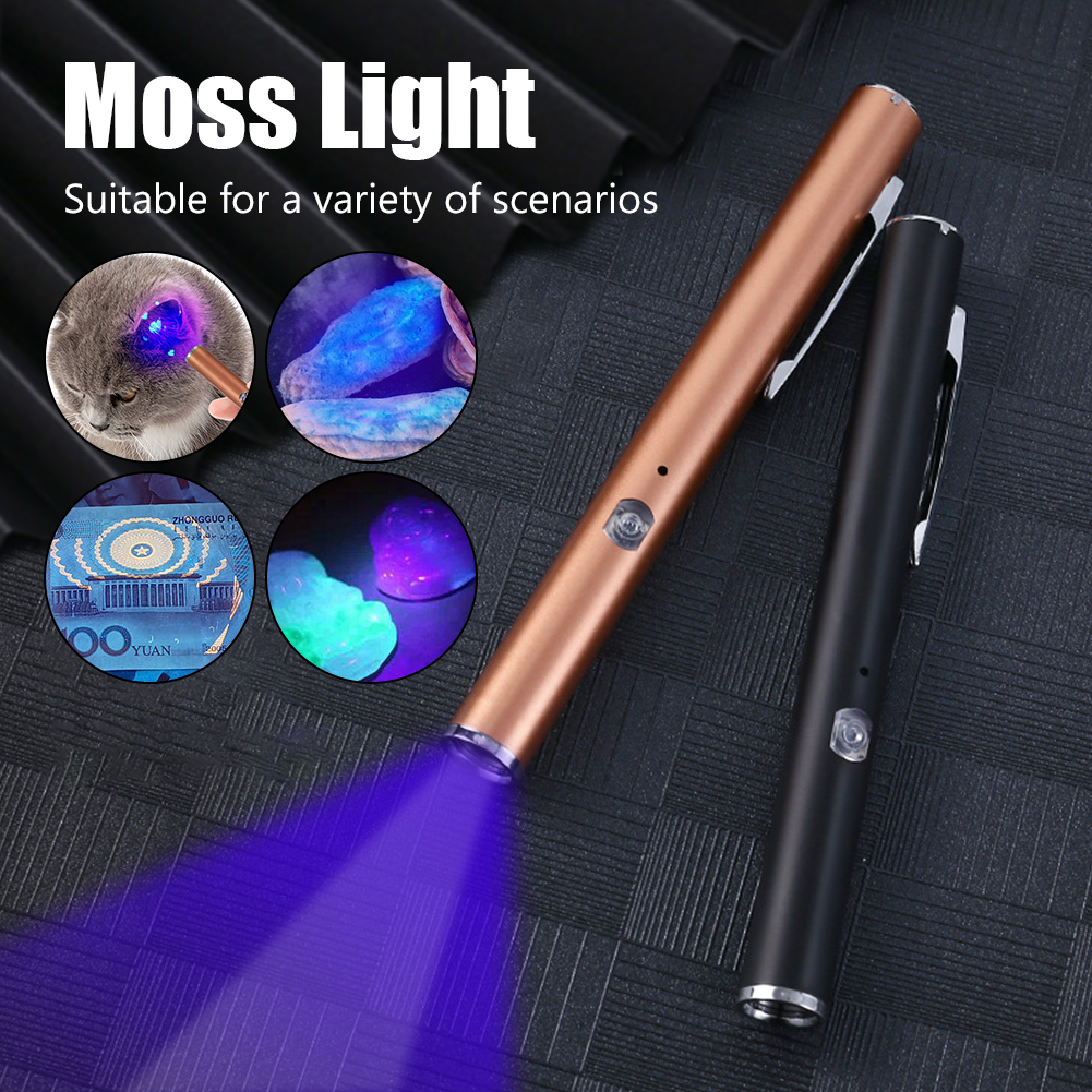 VASTFIRE 365nm UV Ultra Violet USB Flashlight – Blacklight Inspection Lamp – Rechargeable