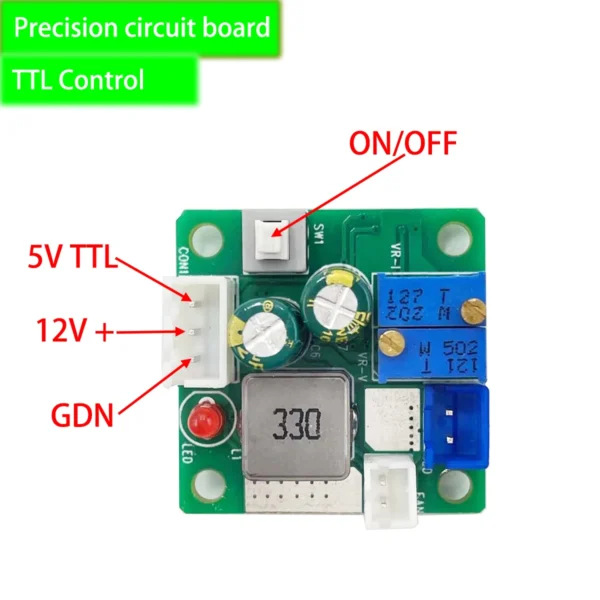 Module Laser Vert 520 Nm Ajustable Avec Boîtier Piles - Ligne De Focalisation Réglable, 3-5V, Pour Bricolage Et Niveau Industriel
