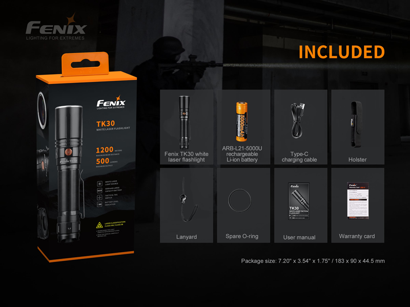 Fenix TK30 Tactical White Laser Flashlight (35)