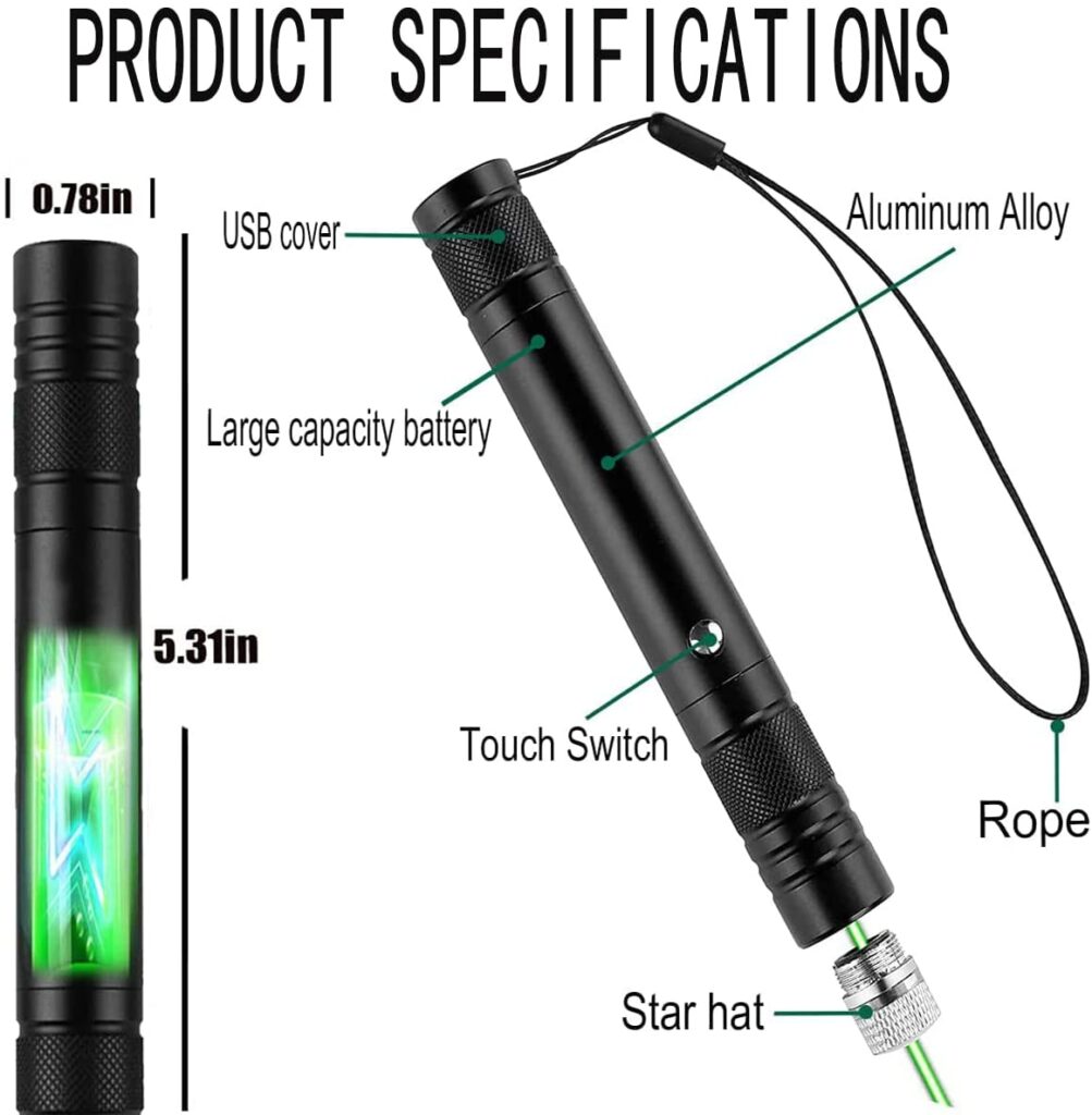 High Power Green/Red Laser Pointer 5mw 2000m Beam Flashlight Used for