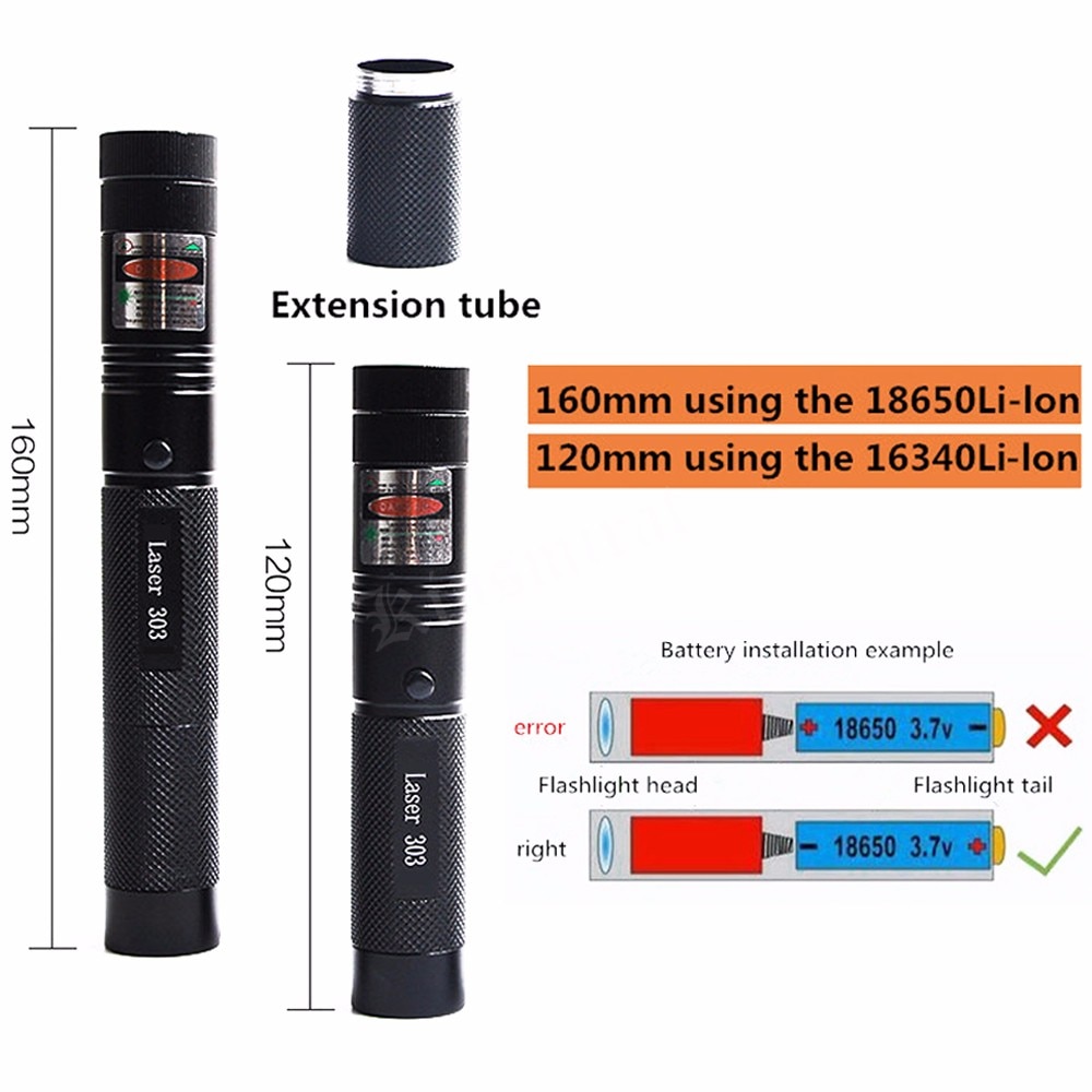 thumbnail image 2 of 532nm Green Laser Pointer Pen – 500m Visible Beam, Military Style, Class 1 2 of 2