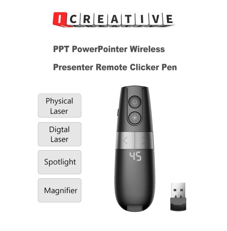 ICREATIVE Spotlight Magnifier Digital Laser Star Presentation Pointer