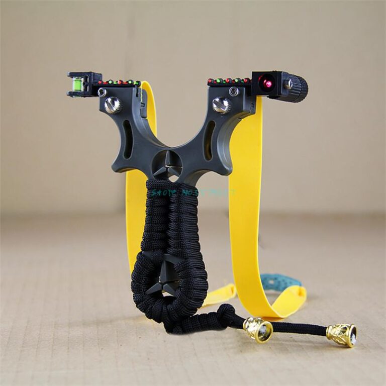 Laser Aiming Slingshot Gun Equipped With Level Instrument Fishing