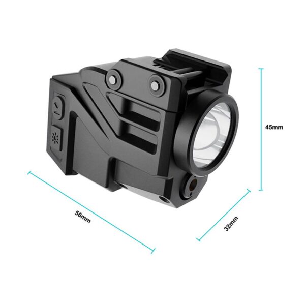 Rechargeable Laser Sight & Flashlight Combo With USB For Glock 17 19 G20 With GL Rail