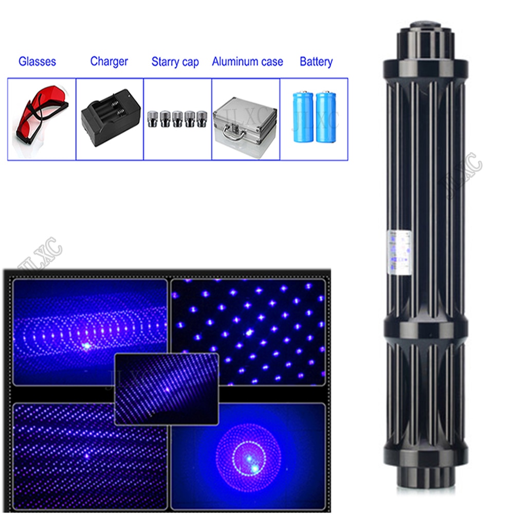 Adjustable High Power Blue Burning Laser Pointer – Visible Dot, Torch Light – 5mW, 450nm