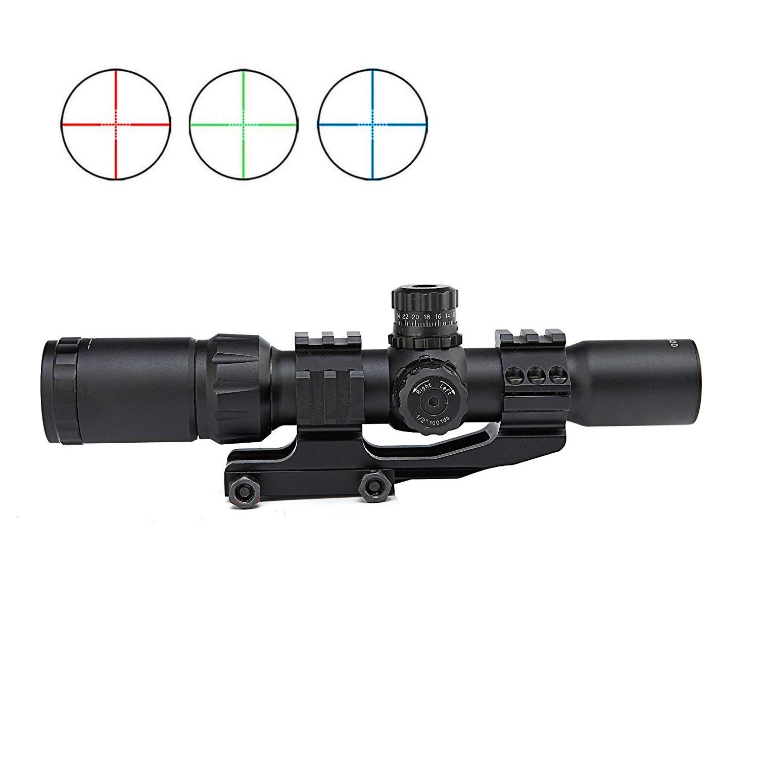 Spike Tactical 1.5-4X30BE Rifle Scope w Tri-Illuminated Recticle & PEPR ...