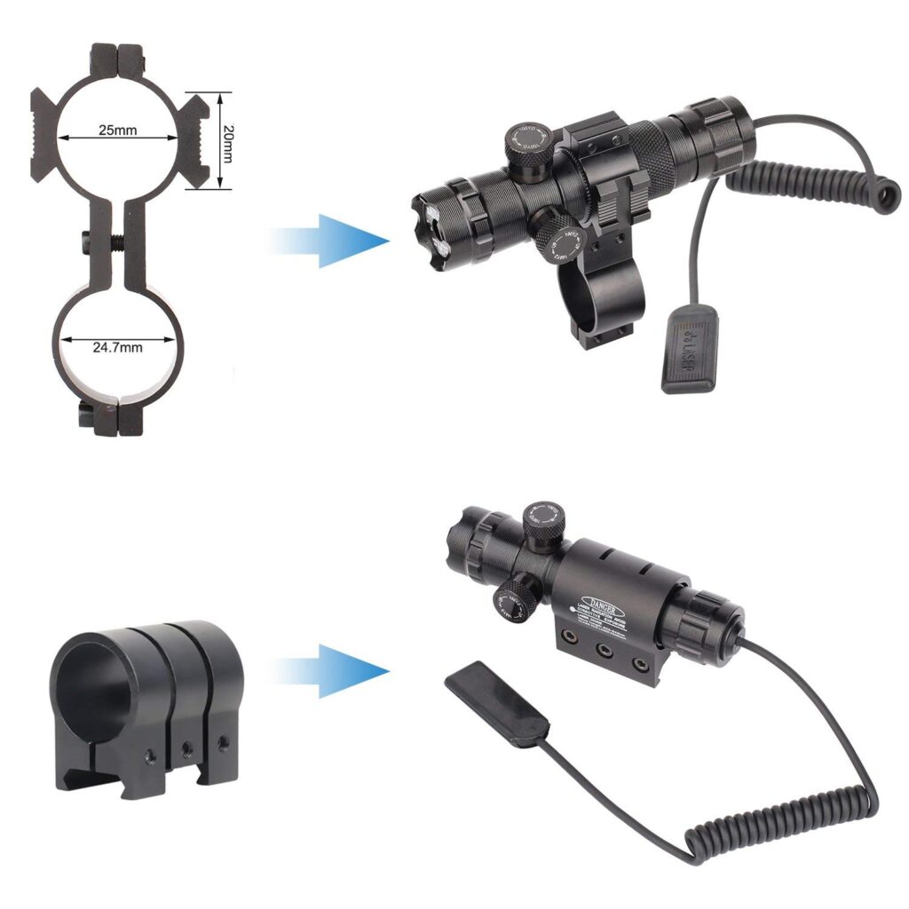 High Power Green Laser Rifle Gun Sight with 200mW Output Power Bright