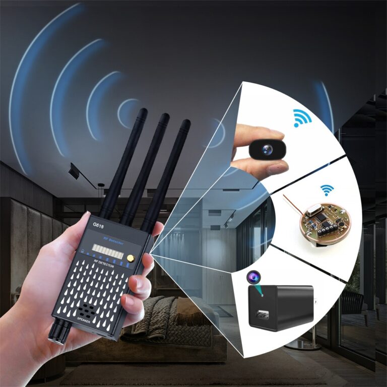Three Antennas Professional Radio Frequency Detection Device GSM GPS RF Signal Detector Anti