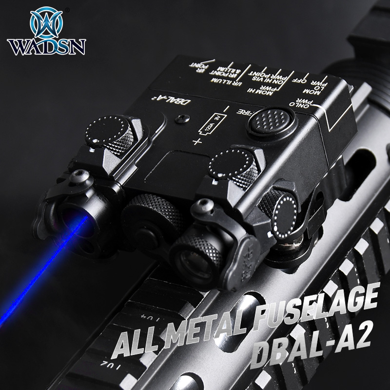 WADSN Airsoft Metal NGAL Laser Sight – Red/Green/Blue Laser & IR Flashlight, Strobe, Hunting
