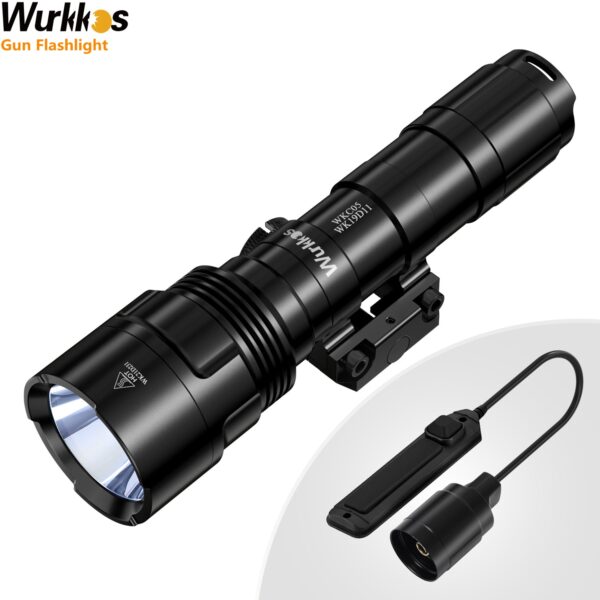 HWZ Torcia Tattica LED Verde 150 Lumen Per Pistola – Con Stroboscopio E Attacco Weaver, Per Caccia